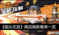《指尖无双》攻略——商店刷新概率一览