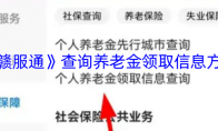 《赣服通》攻略——查询养老金领取信息方法