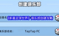 《新星足球世界》攻略——俱乐部创建攻略
