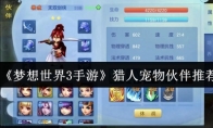 《梦想世界3手游》攻略——猎人宠物伙伴推荐