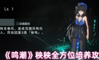 《鸣潮》攻略——秧秧全方位培养攻略