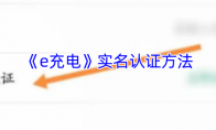《e充电》攻略——实名认证方法