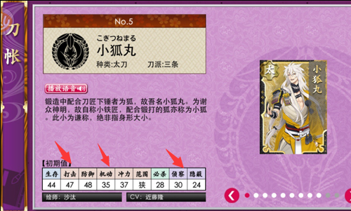《刀剑乱舞online》基础属性介绍