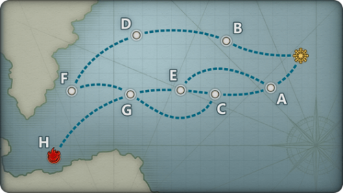 《战舰少女r》西行航线开辟4-3攻略