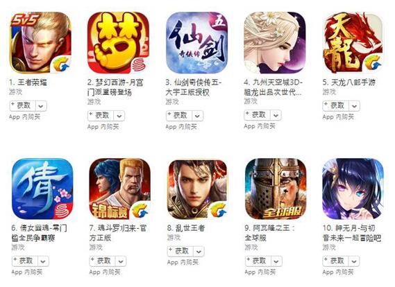 盛大游戏《神无月》进入苹果畅销榜前十