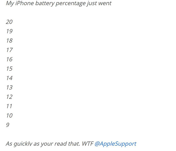 iOS11毛病不少：网友普遍反映电量如尿崩