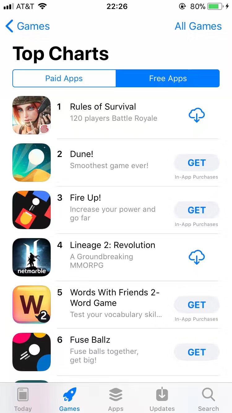 网易《Rules of Survival》全球上线 强势登顶多国App Store免费榜