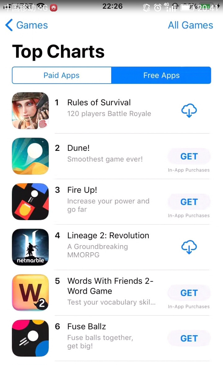 Rules of Survival创造历史 首个登顶美国App Store免费榜中国游戏