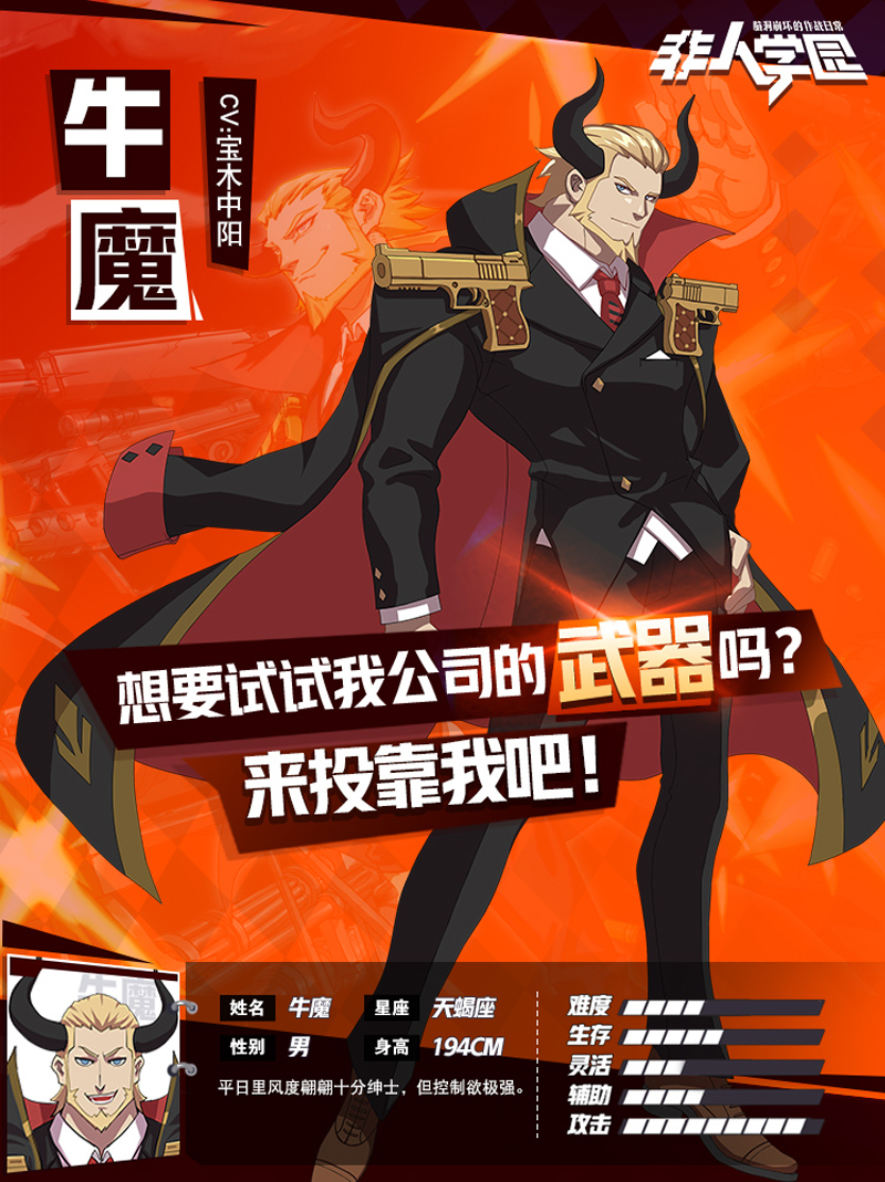 枪械才是男人的浪漫  《非人学园》优雅军火商【牛魔】起底