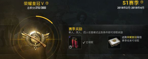 刺激战场皇冠要多少分