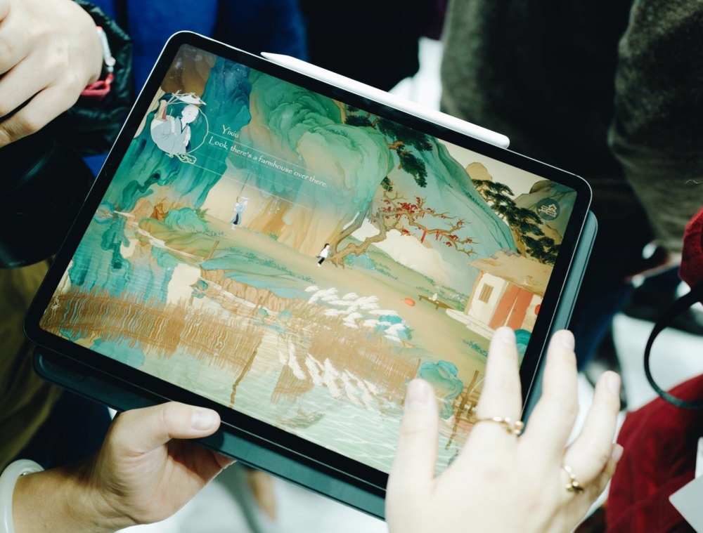 《绘真·妙笔千山》参加Apple发布会特别活动体验环节