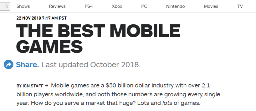 华人之光！王者荣耀国际版AoV入选IGN史上最佳手游Top25