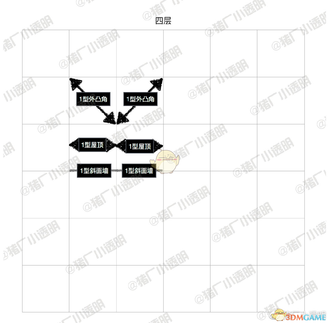 《明日之后》8级庄园3000建筑分房子平面设计蓝图