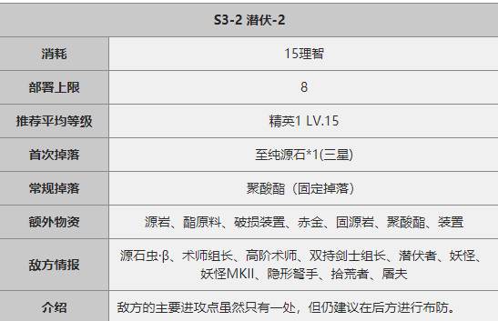 《明日方舟》S3-2关卡攻略