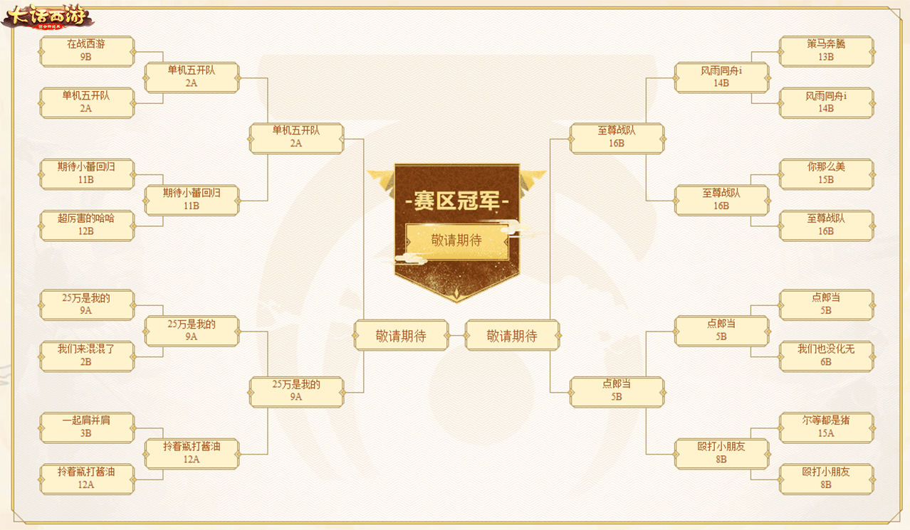 热血战歌！大话手游无差别PK赛分区四强队伍诞生！