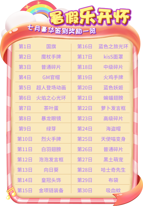 属于夏日的清凉时刻！《推理学院》七月豪华签到奖励一览