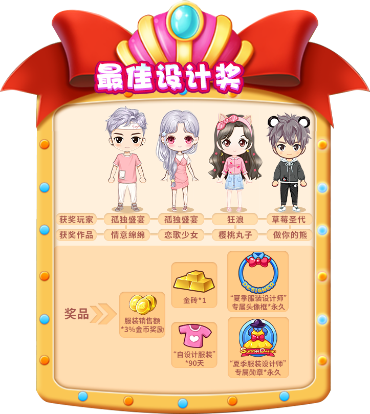华丽丽的颁奖典礼！《推理学院》夏日服装设计大赛圆满落幕