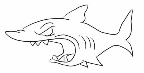 《QQ》画图红包鲨鱼简笔画