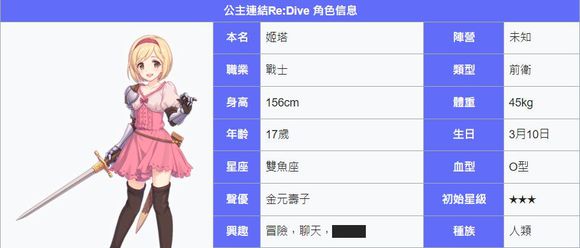 《公主连结Re：Dive》吉他，吉塔，骑空士是谁