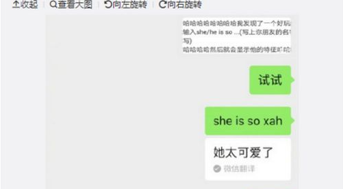 微信输入she is so是什么意思？