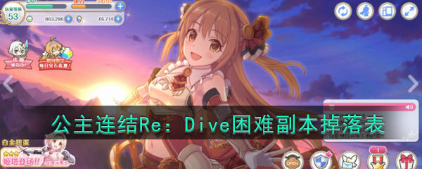 《公主连结Re：Dive》困难副本装备掉落表汇总