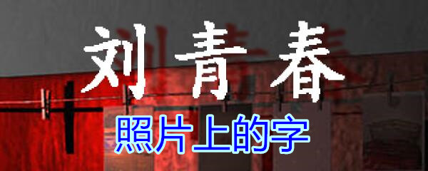 《孙美琪疑案-刘青春》五级线索——照片上的字