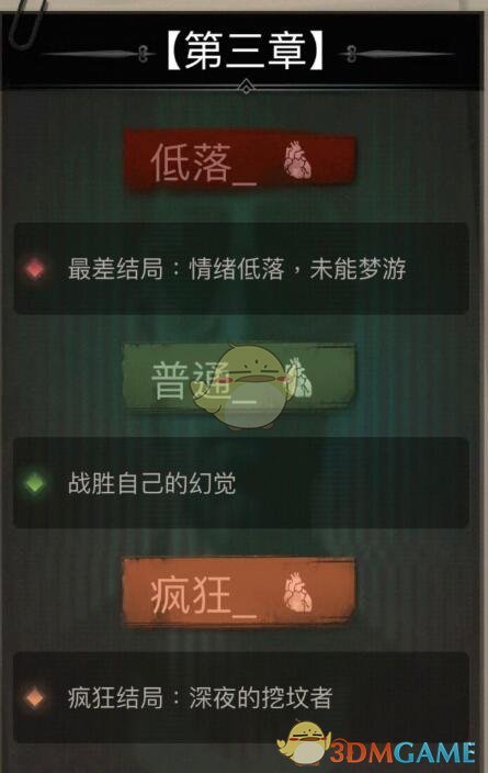 《探魇》第三章成就结局攻略