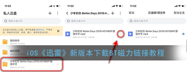 iOS《迅雷》新版本下载BT磁力链接教程