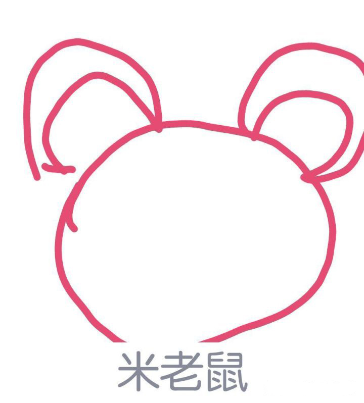 《QQ》画图红包米老鼠简笔画