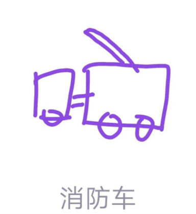 《QQ》画图红包消防车简笔画