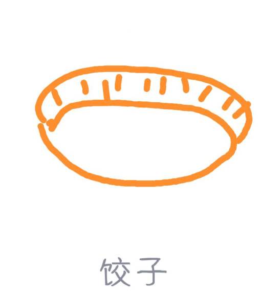 《QQ》画图红包饺子简笔画