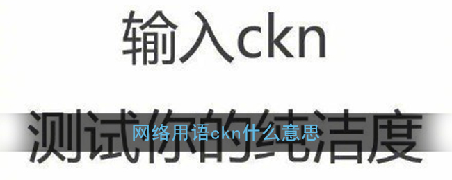 网络用语ckn什么意思