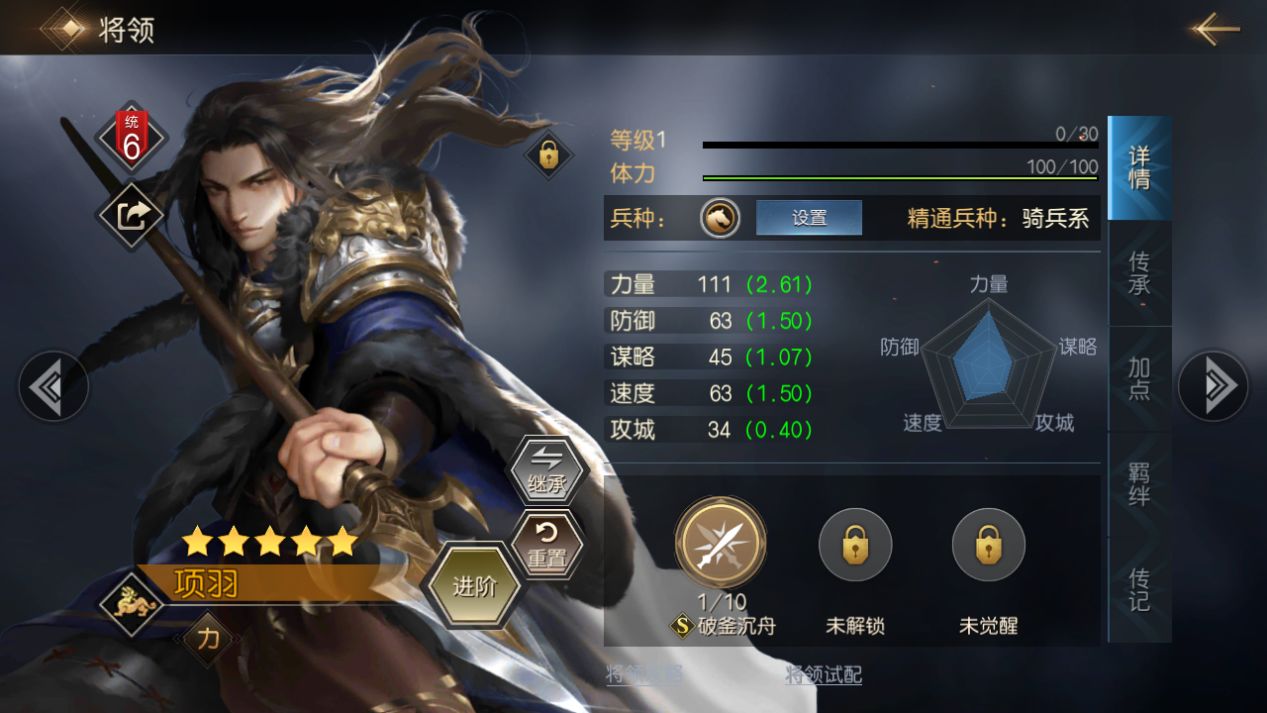 《征服与霸业》项羽角色角色