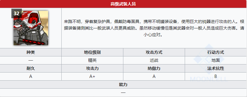 《明日方舟》高级武装人员属性介绍