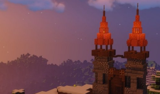 《我的世界》城堡大门建造教程