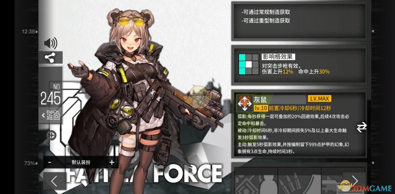 《少女前线》五星冲锋枪角色主T介绍一