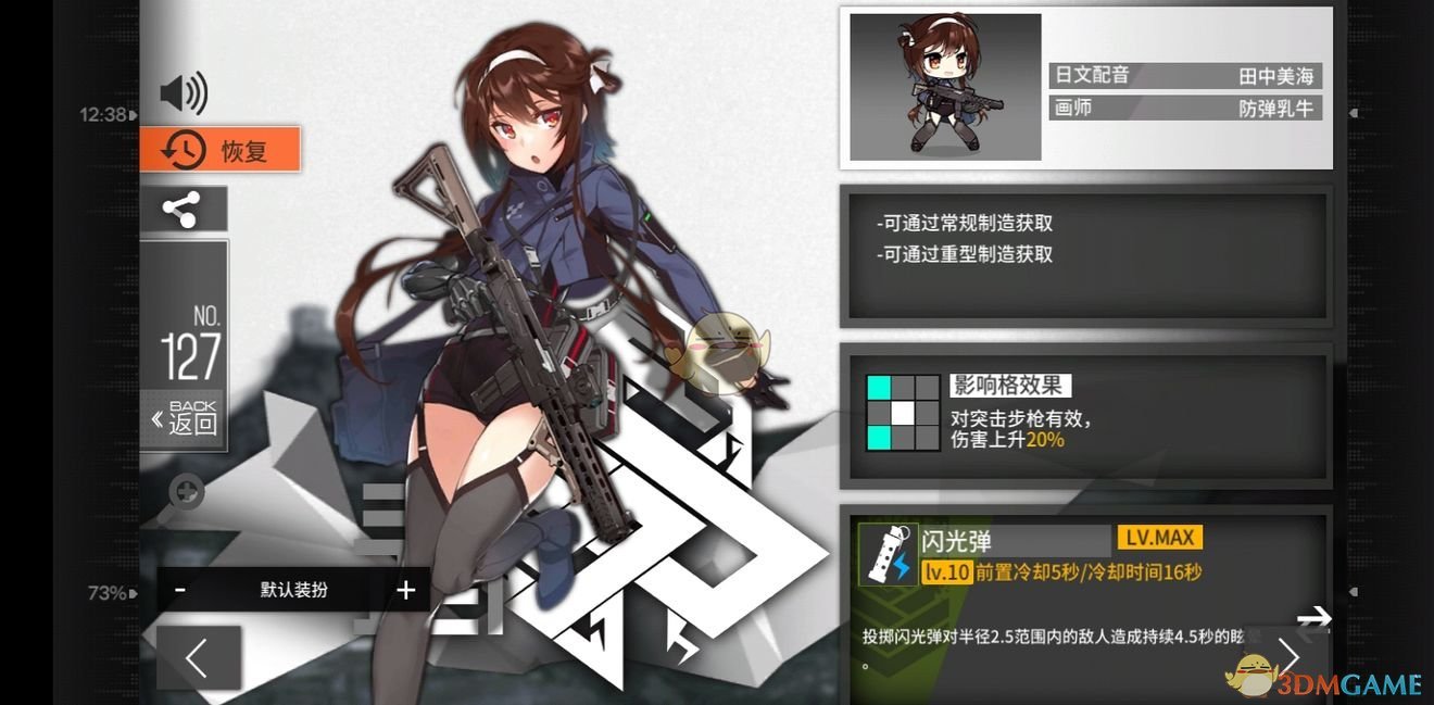 《少女前线》五星冲锋枪角色主T介绍一