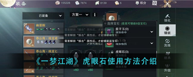 《一梦江湖》虎眼石使用方法介绍
