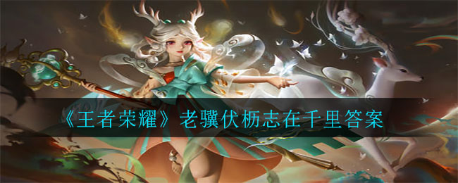 王者荣耀老骥伏枥志在千里答案,活动谜题揭秘时刻