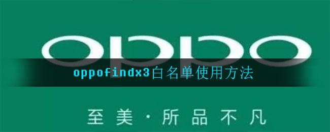 oppofindx3白名单使用方法