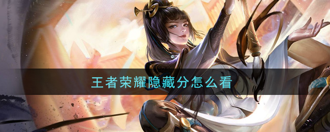 王者荣耀隐藏分怎么看