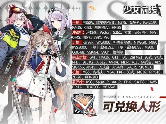 《少女前线》真核面具五周年兑换推荐