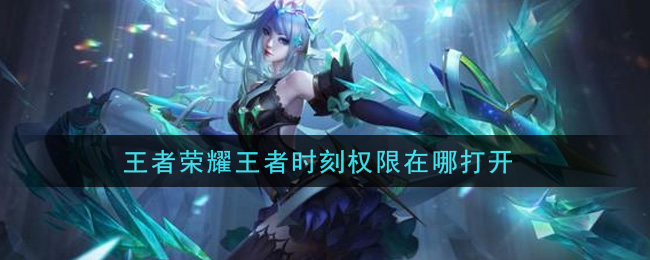 如何开启王者荣耀王者时刻权限