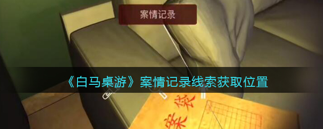 《孙美琪疑案：白马桌游》五级线索——案情记录