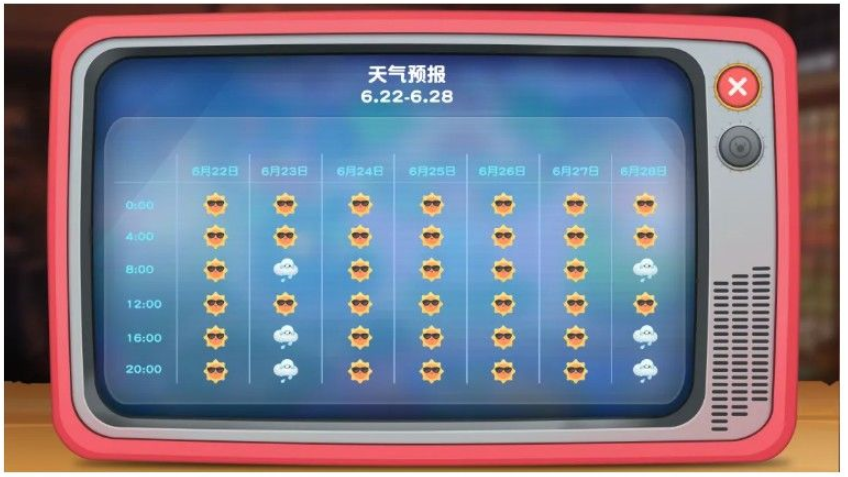 《摩尔庄园手游》6月22日最新下雨时间