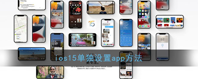 ios15单独设置app方法