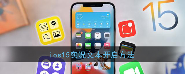 ios15实况文本开启方法