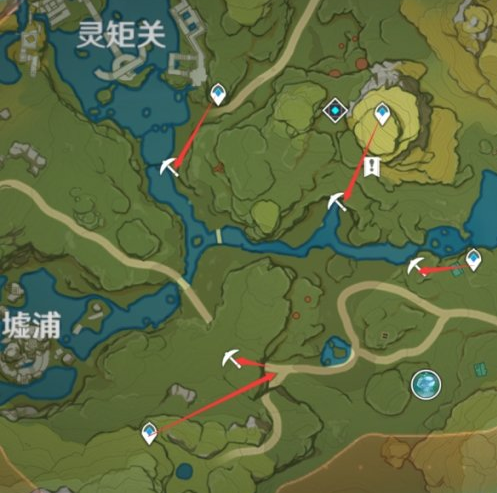 《原神》2.2矿点路线推荐