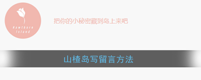 山楂岛写留言方法