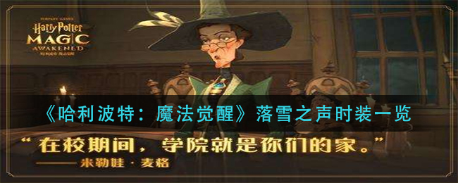 《哈利波特：魔法觉醒》落雪之声时装一览